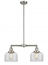 Innovations Lighting 209-SN-G72 - Bell - 2 Light - 21 inch - Brushed Satin Nickel - Stem Hung - Adjustable Island Light