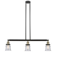 Innovations Lighting 213-BAB-G184S - Canton - 3 Light - 39 inch - Black Antique Brass - Stem Hung - Adjustable Island Light