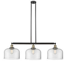 Innovations Lighting 213-BAB-G72-L - Bell - 3 Light - 42 inch - Black Antique Brass - Stem Hung - Adjustable Island Light