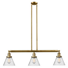 Innovations Lighting 213-BB-G44 - Cone - 3 Light - 40 inch - Brushed Brass - Stem Hung - Adjustable Island Light