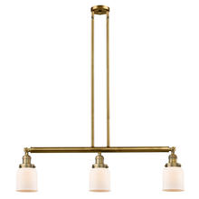 Innovations Lighting 213-BB-G51 - Bell - 3 Light - 38 inch - Brushed Brass - Stem Hung - Adjustable Island Light