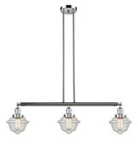 Innovations Lighting 213-PC-G534 - Oxford - 3 Light - 40 inch - Polished Chrome - Stem Hung - Adjustable Island Light
