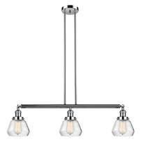 Innovations Lighting 213-PN-G172 - Fulton - 3 Light - 39 inch - Polished Nickel - Stem Hung - Adjustable Island Light