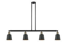 Innovations Lighting 214-BAB-M9-BK - Addison - 4 Light - 50 inch - Black Antique Brass - Stem Hung - Adjustable Island Light