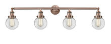 Innovations Lighting 215-AC-G202-6 - Beacon - 4 Light - 42 inch - Antique Copper - Adjustable Bath Vanity Light