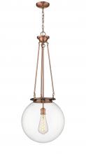 Innovations Lighting 221-1P-AC-G202-16 - Beacon - 1 Light - 16 inch - Antique Copper - Chain Hung - Pendant