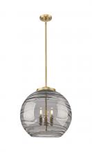 Innovations Lighting 221-3S-BB-G1213-18SM - Athens Deco Swirl - 3 Light - 18 inch - Brushed Brass - Cord hung - Pendant