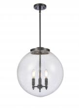 Innovations Lighting 221-3S-BK-G204-16 - Beacon - 3 Light - 16 inch - Matte Black - Cord hung - Pendant
