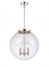 Innovations Lighting 221-3S-PN-G202-16 - Beacon - 3 Light - 16 inch - Polished Nickel - Cord hung - Pendant
