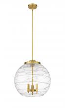Innovations Lighting 221-3S-SG-G1213-16 - Athens Deco Swirl - 3 Light - 16 inch - Satin Gold - Cord hung - Pendant
