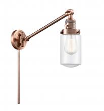 Innovations Lighting 237-AC-G312 - Dover - 1 Light - 5 inch - Antique Copper -Adjustable Swing Arm