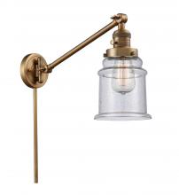 Innovations Lighting 237-BB-G184 - Canton - 1 Light - 8 inch - Brushed Brass -Adjustable Swing Arm