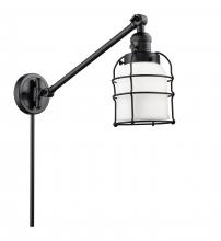 Innovations Lighting 237-BK-G51-CE - Bell Cage - 1 Light - 8 inch - Matte Black -Adjustable Swing Arm
