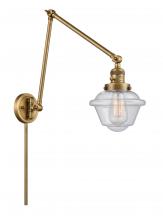 Innovations Lighting 238-BB-G534 - Oxford - 1 Light - 8 inch - Brushed Brass -Adjustable Swing Arm