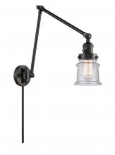 Innovations Lighting 238-BK-G184S - Canton - 1 Light - 8 inch - Matte Black -Adjustable Swing Arm