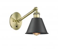 Innovations Lighting 317-1W-AB-M8-BK - Smithfield - 1 Light - 7 inch - Antique Brass - Adjustable Sconce