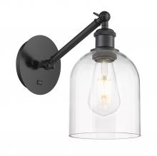 Innovations Lighting 317-1W-BK-G558-6CL - Bella - 1 Light - 6 inch - Matte Black - Adjustable Sconce