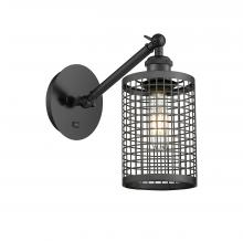 Innovations Lighting 317-1W-BK-M18-BK - Nestbrook - 1 Light - 5 inch - Matte Black - Adjustable Sconce