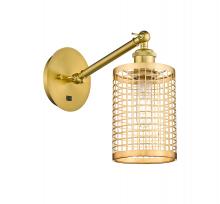 Innovations Lighting 317-1W-SG-M18-SG - Nestbrook - 1 Light - 5 inch - Satin Gold - Adjustable Sconce