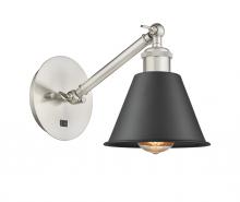 Innovations Lighting 317-1W-SN-M8-BK - Smithfield - 1 Light - 7 inch - Brushed Satin Nickel - Adjustable Sconce