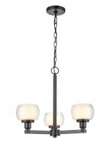 Innovations Lighting 330-3CR-BK-CLW - Cairo - 3 Light - 20 inch - Black - Chain Hung - Pendant