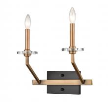 Innovations Lighting 331-2W-BBG - Raleigh - 2 Light - 13 inch - Black Brushed Brass - Sconce