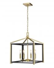 Innovations Lighting 376-4CR-BSB-16 - Wiscoy - 4 Light - 16 inch - Black Satin Brass - Chain Hung - Pendant