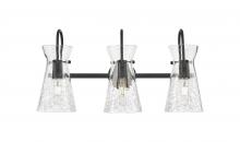Innovations Lighting 385-3W-BK-G385-5CL - Nichole - 3 Light - 24 inch - Matte Black - Bath Vanity Light