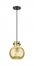Innovations Lighting 410-1PS-BK-G410-8ME - Newton Sphere - 1 Light - 8 inch - Matte Black - Cord hung - Mini Pendant