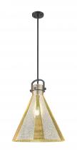 Innovations Lighting 410-1SL-BK-G411-18ME - Newton Cone - 1 Light - 18 inch - Matte Black - Pendant