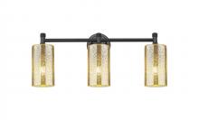 Innovations Lighting 434-3W-BK-G434-7ME - Crown Point - 3 Light - 24 inch - Matte Black - Bath Vanity Light