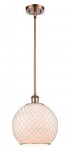 Innovations Lighting 516-1S-AC-G121-10CSN - Farmhouse Chicken Wire - 1 Light - 10 inch - Antique Copper - Mini Pendant