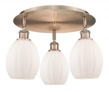 Innovations Lighting 516-3C-AC-G81 - Eaton - 3 Light - 17 inch - Antique Copper - Flush Mount