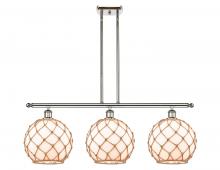Innovations Lighting 516-3I-PN-G121-10RB - Farmhouse Rope - 3 Light - 37 inch - Polished Nickel - Cord hung - Island Light