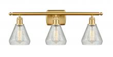 Innovations Lighting 516-3W-SG-G275 - Conesus - 3 Light - 26 inch - Satin Gold - Bath Vanity Light