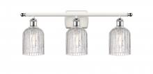 Innovations Lighting 516-3W-WPC-G559-5CL - Bridal Veil - 3 Light - 25 inch - White Polished Chrome - Bath Vanity Light