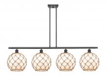 Innovations Lighting 516-4I-BK-G121-10RB - Farmhouse Rope - 4 Light - 48 inch - Matte Black - Cord hung - Island Light