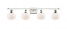 Innovations Lighting 516-4W-WPC-G91 - Fenton - 4 Light - 37 inch - White Polished Chrome - Bath Vanity Light