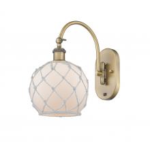 Innovations Lighting 518-1W-BB-G121-8RW - Farmhouse Rope - 1 Light - 8 inch - Brushed Brass - Adjustable Swing Arm