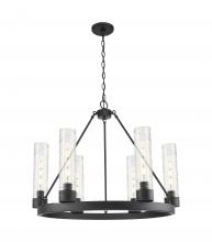 Innovations Lighting 617-6CR-BK-G617-11DE - Boreas - 6 Light - 29 inch - Matte Black - Chandelier