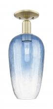 Innovations Lighting 716-1C-AB-G484-7SB - Brookhaven Flute - 1 Light - 6 inch - Antique Brass - Semi-Flush Mount