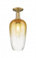 Innovations Lighting 716-1C-BB-G484-7AM - Brookhaven Flute - 1 Light - 6 inch - Brushed Brass - Semi-Flush Mount