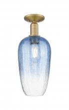 Innovations Lighting 716-1C-BB-G484-7SB - Brookhaven Flute - 1 Light - 6 inch - Brushed Brass - Semi-Flush Mount