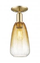 Innovations Lighting 716-1C-CB-G480-6AM - Brookhaven Almond - 1 Light - 6 inch - Champagne Bronze - Semi-Flush Mount