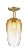 Innovations Lighting 716-1C-CB-G484-7AM - Brookhaven Flute - 1 Light - 6 inch - Champagne Bronze - Semi-Flush Mount