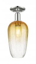 Innovations Lighting 716-1C-PN-G484-7AM - Brookhaven Flute - 1 Light - 6 inch - Polished Nickel - Semi-Flush Mount