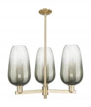 Innovations Lighting 716-3CR-CB-G484-7SL - Brookhaven Flute - 3 Light - 18 inch - Satin Nickel - Flush Mount