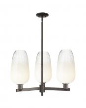 Innovations Lighting 716-3CR-OB-G484-7OP - Brookhaven Flute - 3 Light - 18 inch - Oil Rubbed Bronze - Flush Mount