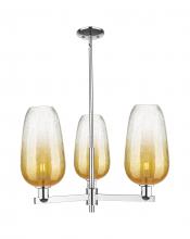 Innovations Lighting 716-3CR-PC-G484-7AM - Brookhaven Flute - 3 Light - 18 inch - Polished Chrome - Flush Mount
