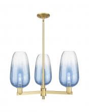 Innovations Lighting 716-3CR-SG-G484-7SB - Brookhaven Flute - 3 Light - 18 inch - Satin Gold - Flush Mount
